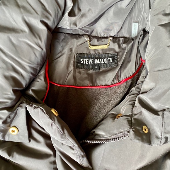 Steve Madden Plus Puffer Jacket - Steel Grey - Picture 5 of 6